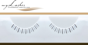 Kurze Echthaar-Unterwimpern myLashes NaturalLine No. 4 für das Unterlid, einzeln gesetzte schwarze Wimpern