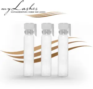 myLashes Wimpernkleber stark weiß, Set aus drei Ampullen mit je 1 ml für falsche Wimpern und Wimpernbänder